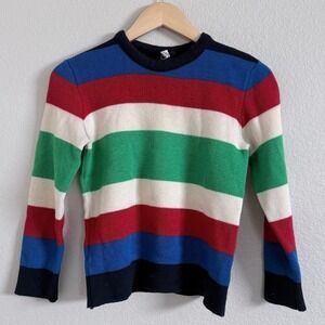 Vintage Demetre Wool‎ RetroStriped Sweater Knit Striped Crewneck Med Apres Ski